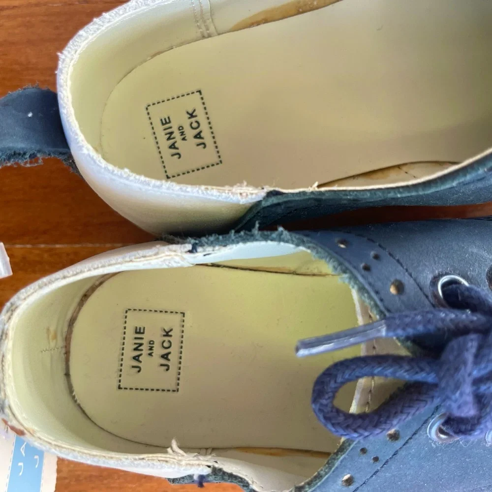 NEW J&J JANIE AND JACK Boys Derby Oxford Dress Shoes Toddler Easter NWT Size 13